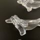 Transparent dachshund knife holder