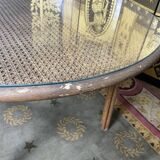 Garden furniture in rattan table and 4 armchairs