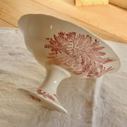 Antique Longchamp compote dish in pink ironstone – Exotic model