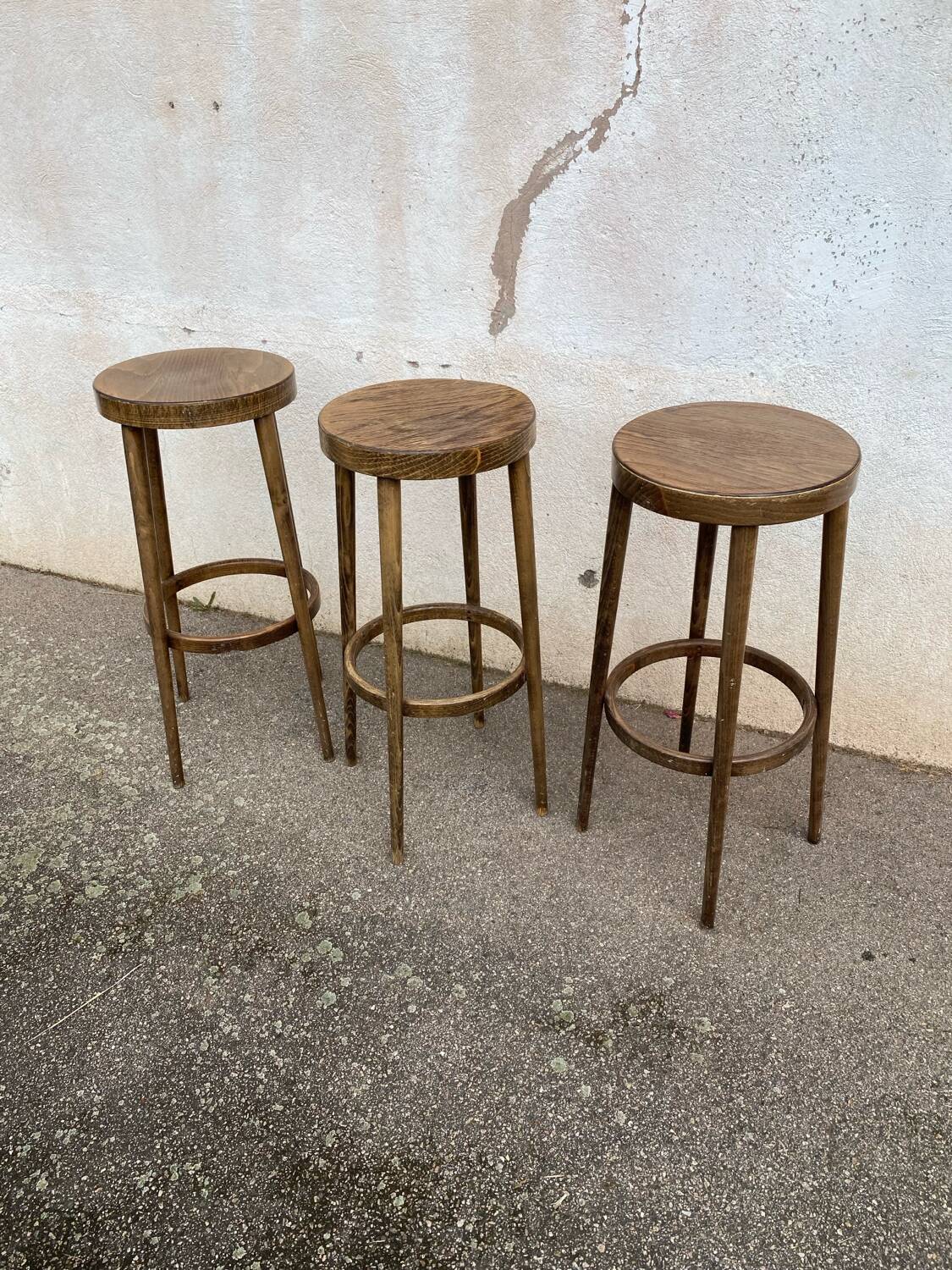 Trio de tabourets hauts Baumann