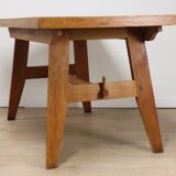 Table de repas de René Gabriel en chêne, 1950