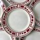 Set of 6 flat plates Badonviller model "Barbizon" 30s