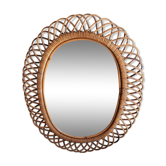 Miroir rotin oval 60x73cm