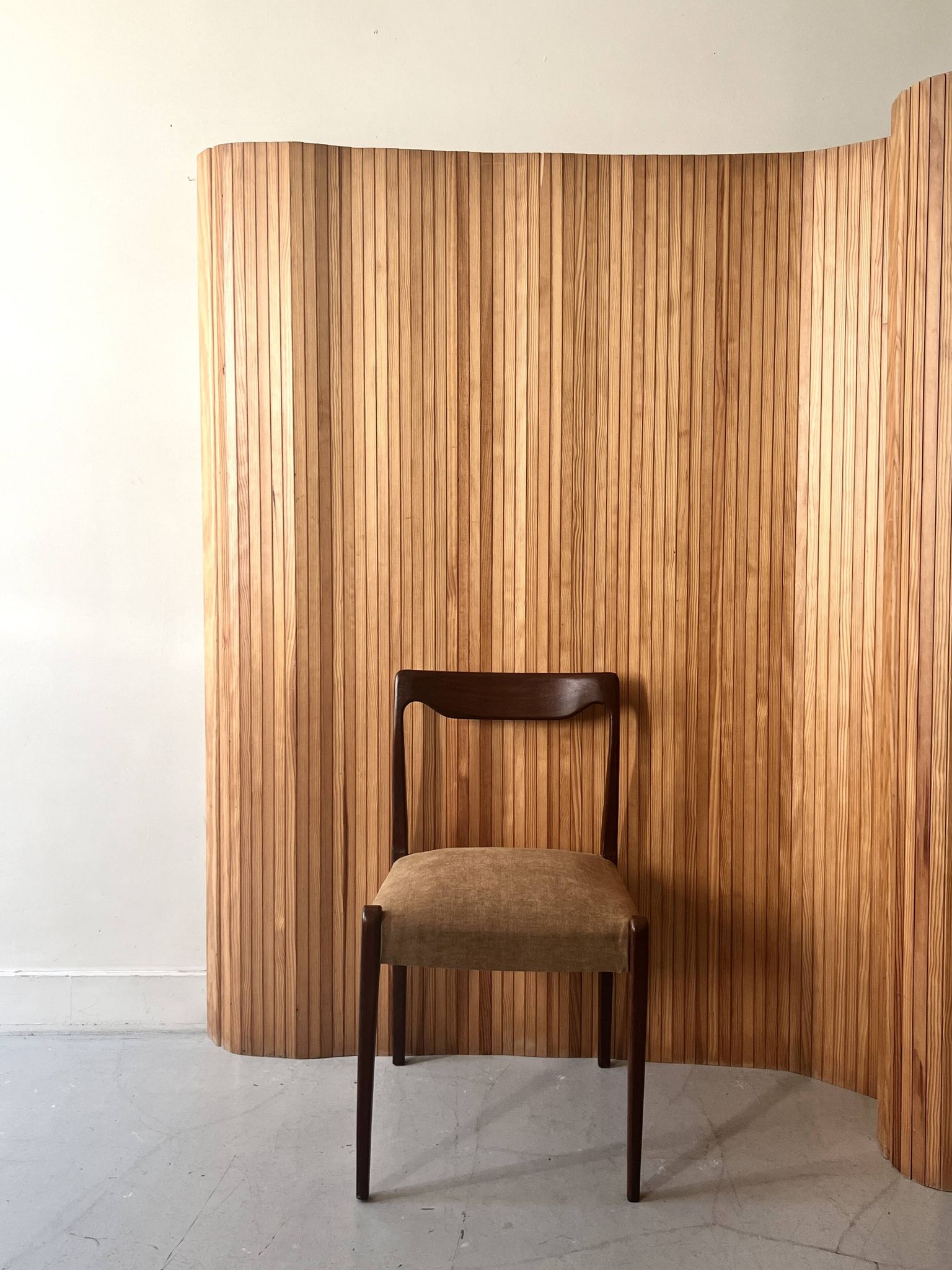Scandinavian chair in teak & velvet by Niels Otto Moller, Denmark 1950