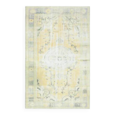 Tapis turc Oushak fait main en laine et coton orange 153x240 des années 1970