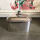 Box seed "rose" in silver metal