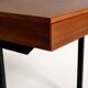 Teak and black painted metal desk, European production, 1960s
