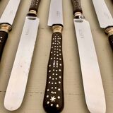 12 table knives and leg of lamb service 1900