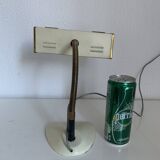 Vintage 1950s desk lamp for children, cream and gold bedside lamp - 23 cm