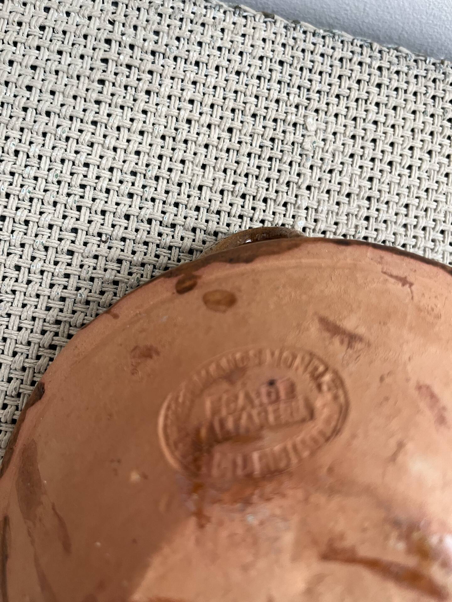 Glazed terracotta dish