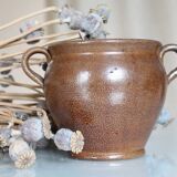 Glazed stoneware jar, antique ceramic