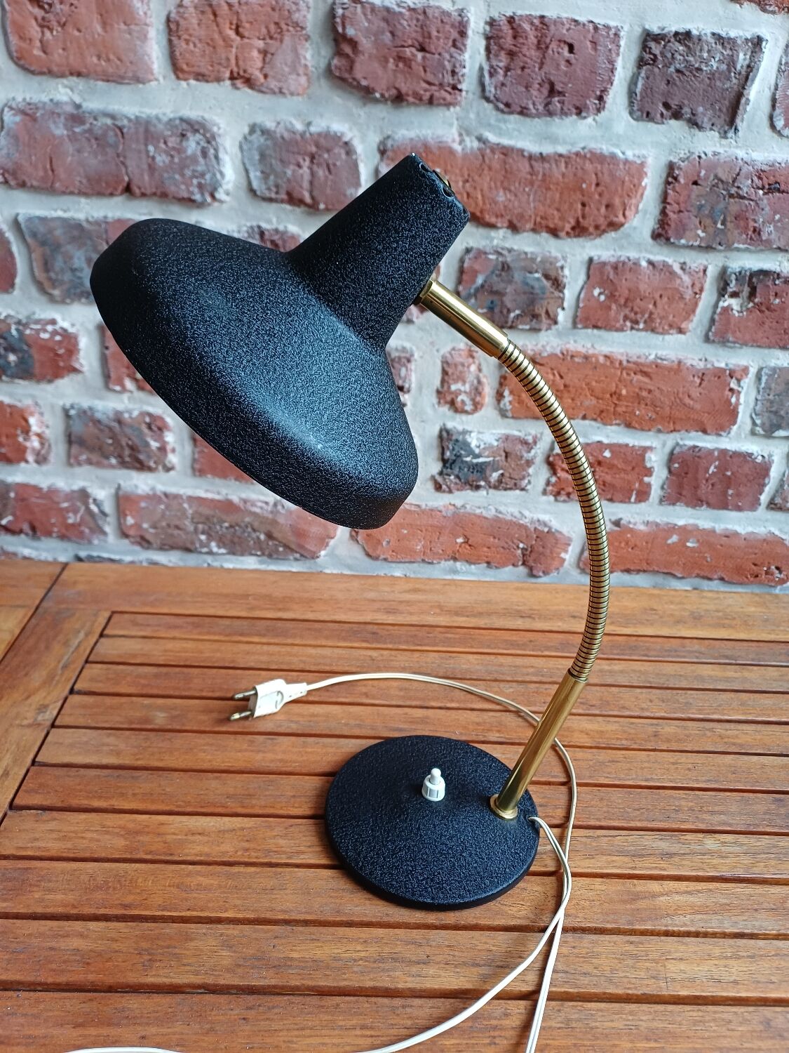 Aluminor black desk lamp 60's