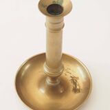 Brass candle holder bobeche and cup