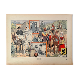 Ancienne illustration sur la Corse (ethnographie) - 1930
