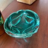 Cendrier / vide poche  murano bullé dans un vert Menthe