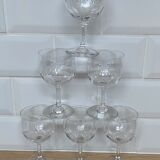Set of 6 engraved balloon wine glasses