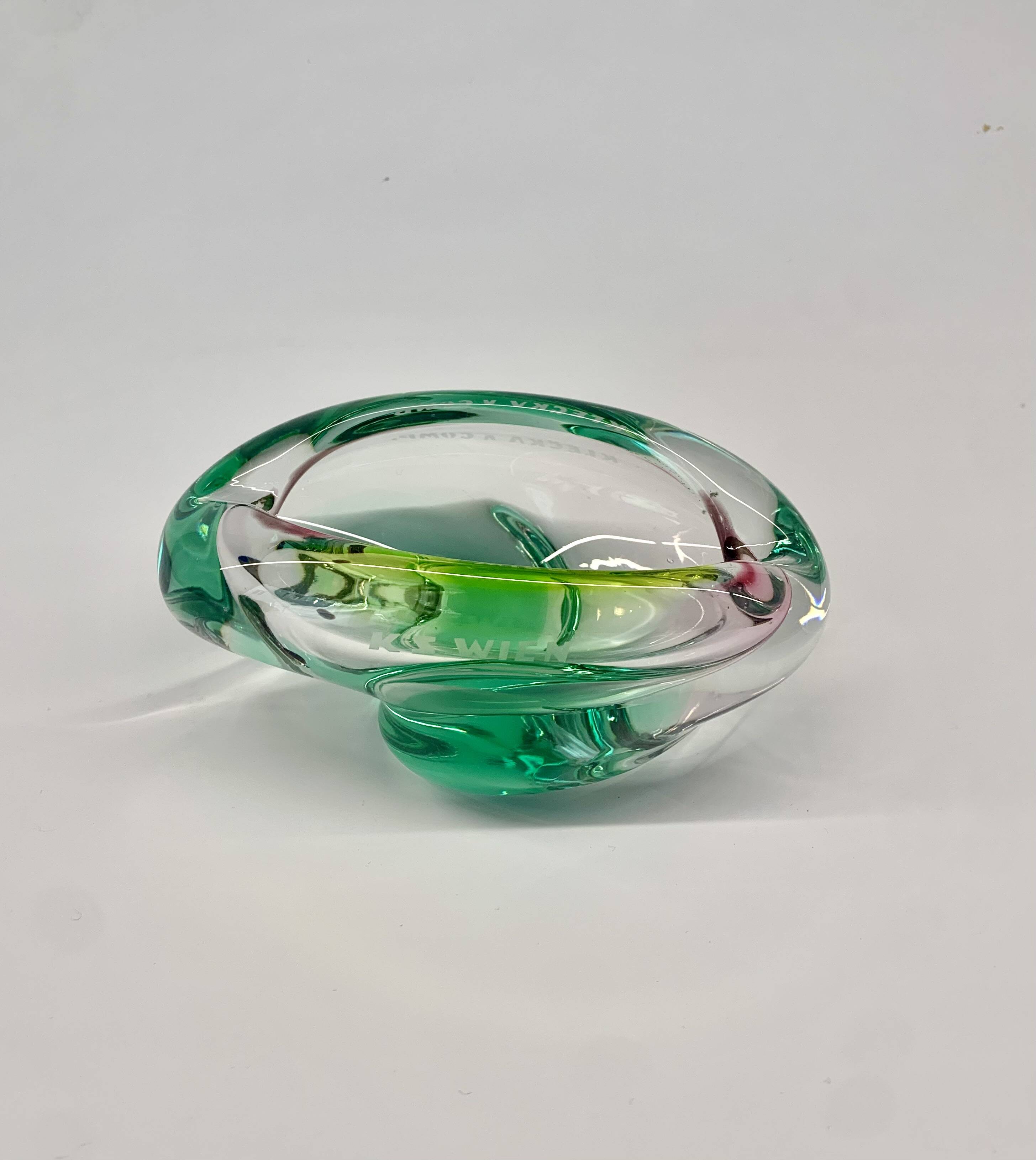 Bowl by Jozef Hospodka for Chribska Sklarna, 1960