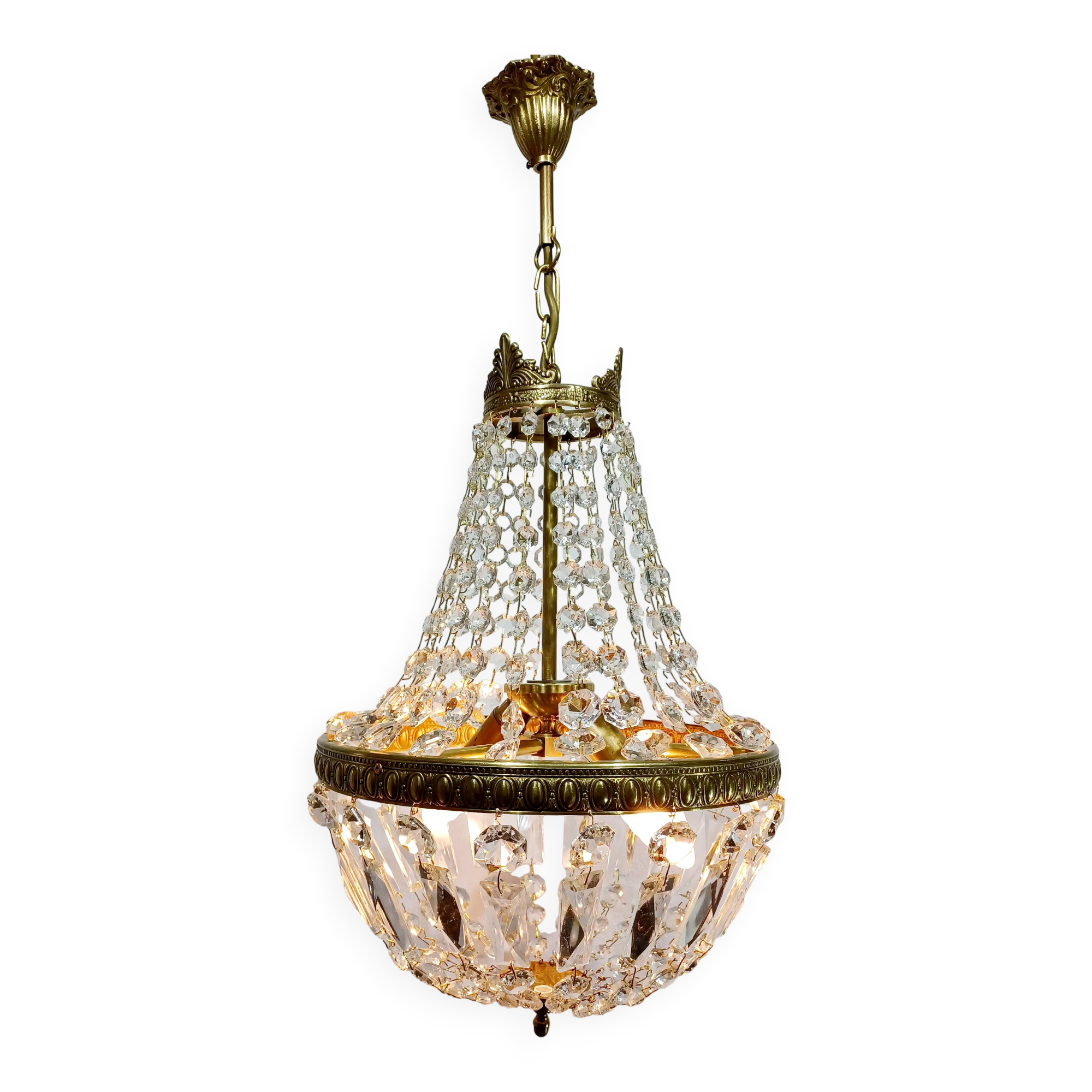 2-light hot air balloon chandelier