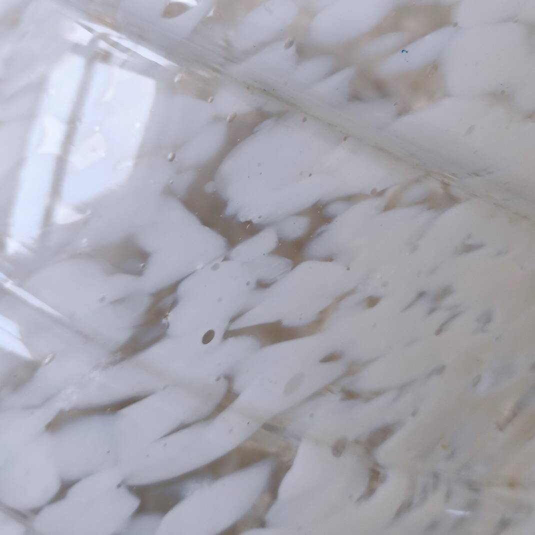 Grand vase verre de clichy blanc