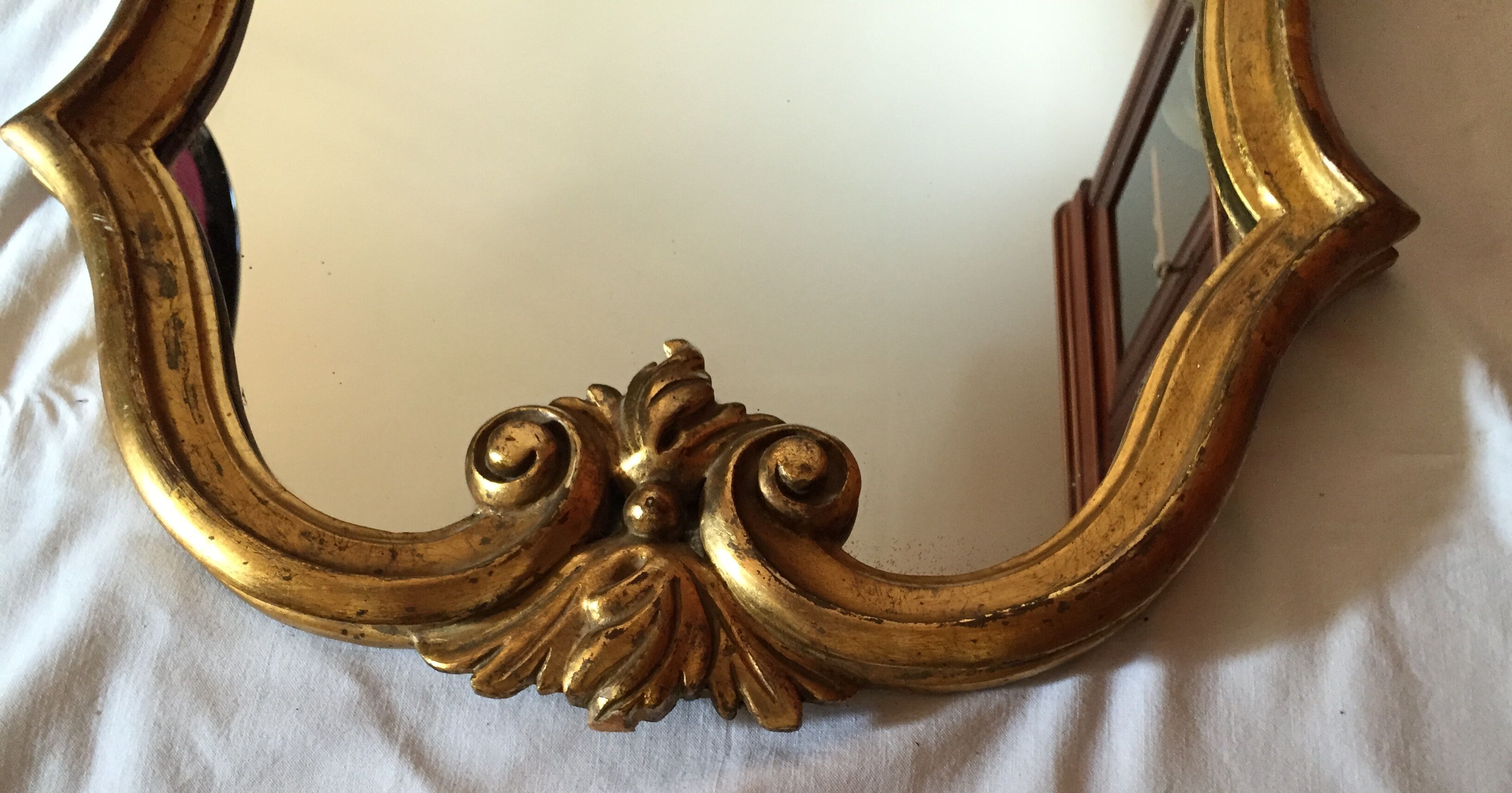 Mirror wooden gold 90x60cm