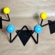 Lot 3 hooks coat racks with 2 balls vintage