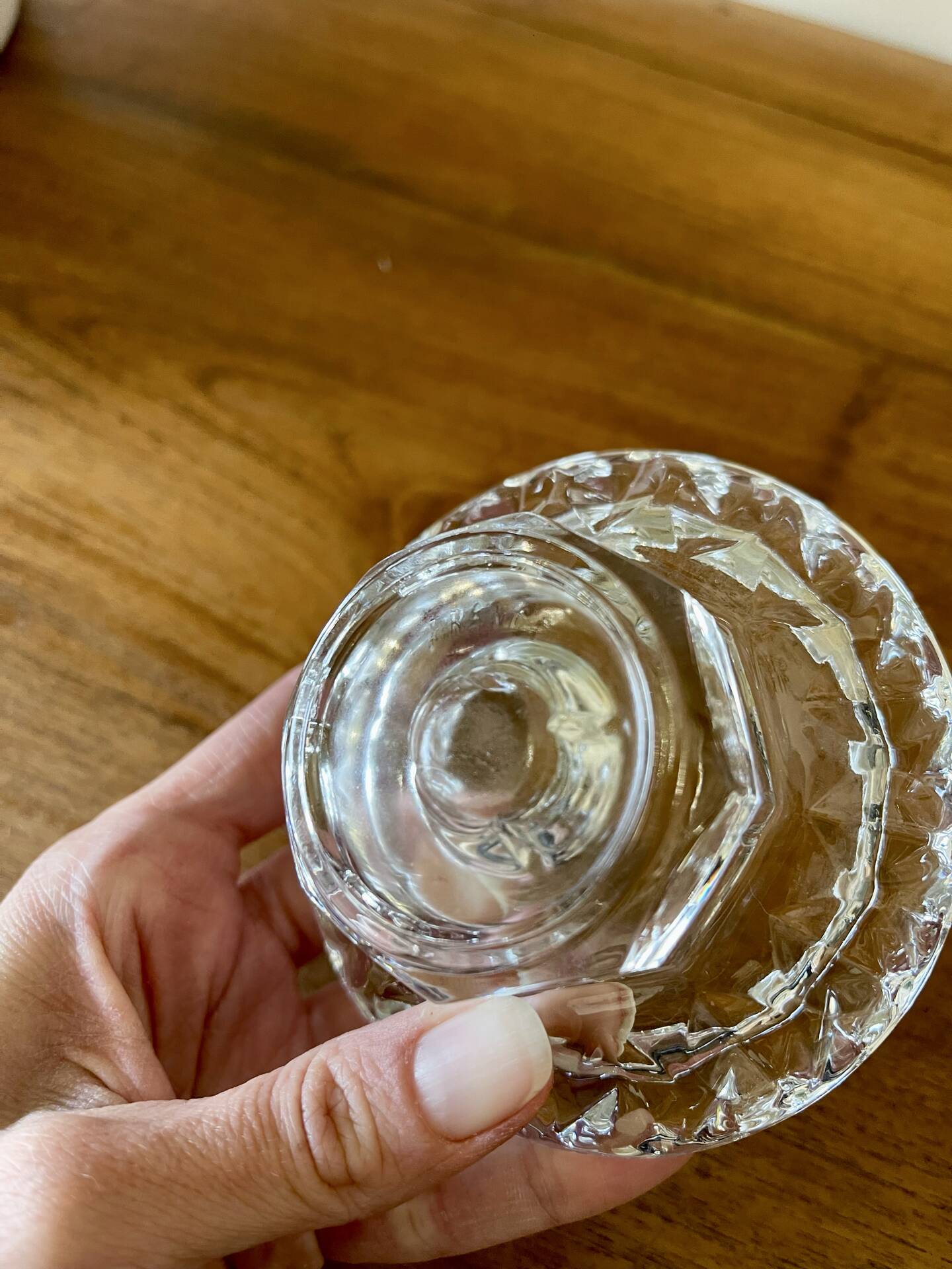 Glass candlestick