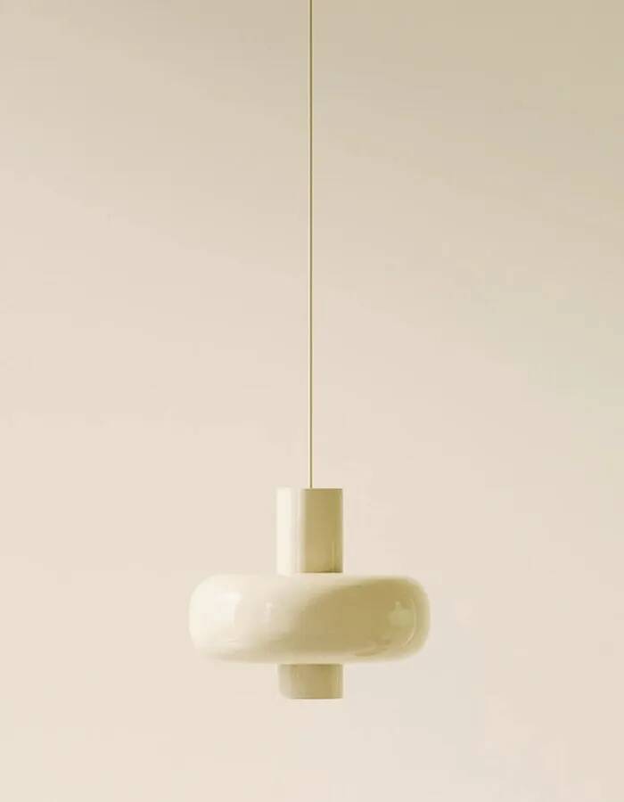 Suspension en métal crème - bureau benjamin x monoprix créateur