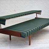 1970s, Danish daybed, furniture wool, solid teak wood, original condition.
