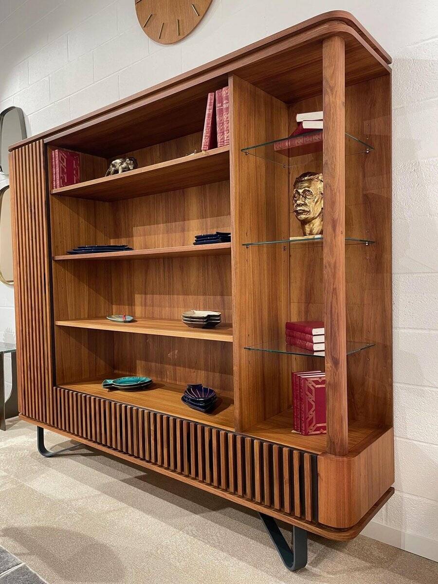 Wooden and Metal Bookcase
