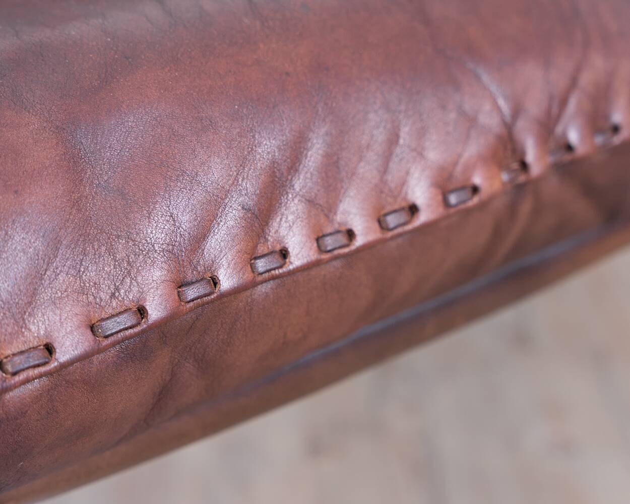 Brown leather 2-seater sofa by De Sede, model DS 31, vintage 1960s.