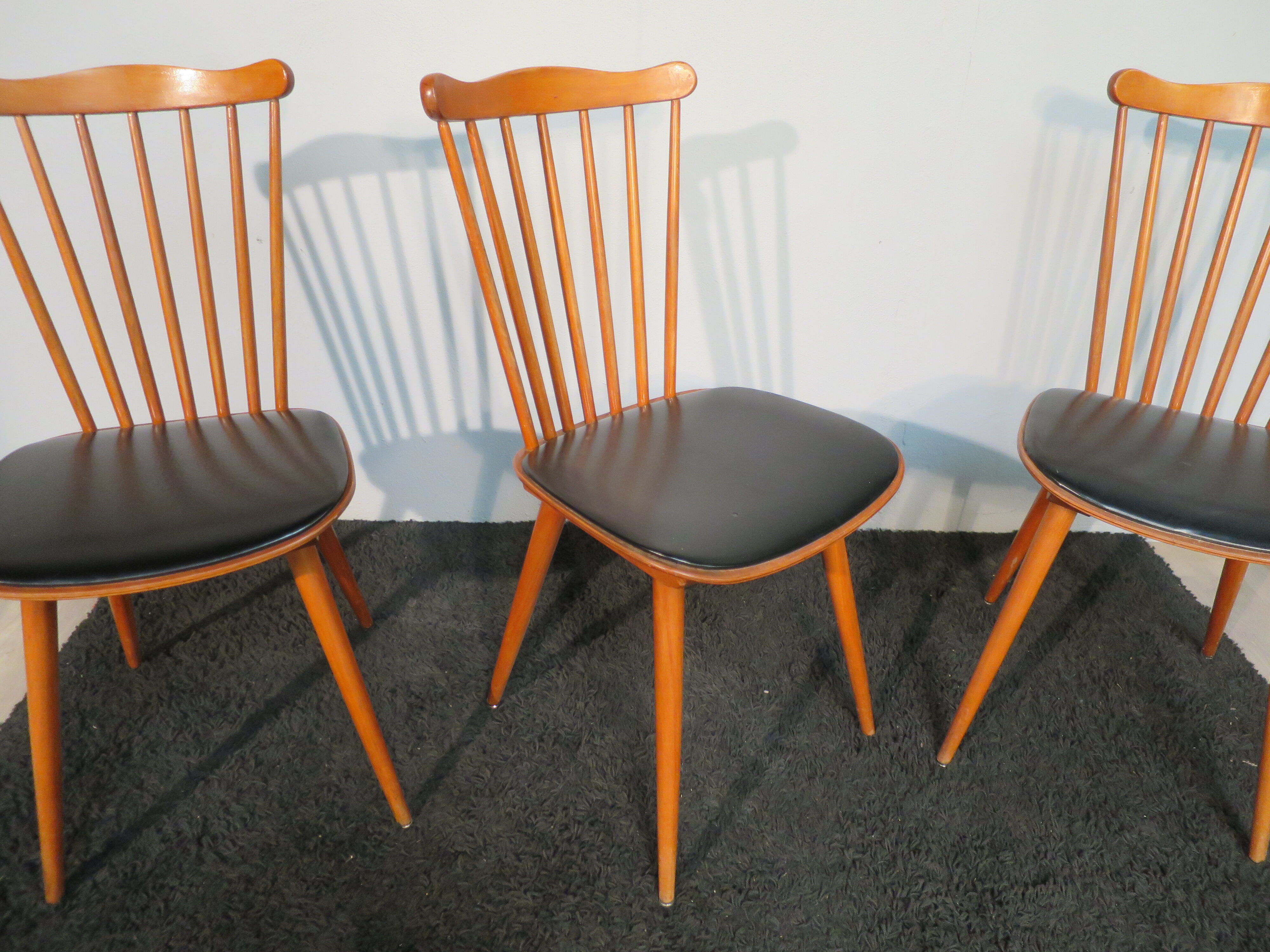 Set of 3 Baumann chairs model "Minuet"