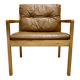 Fauteuil cuir design scandinave "Bernt Petersen" 1960.