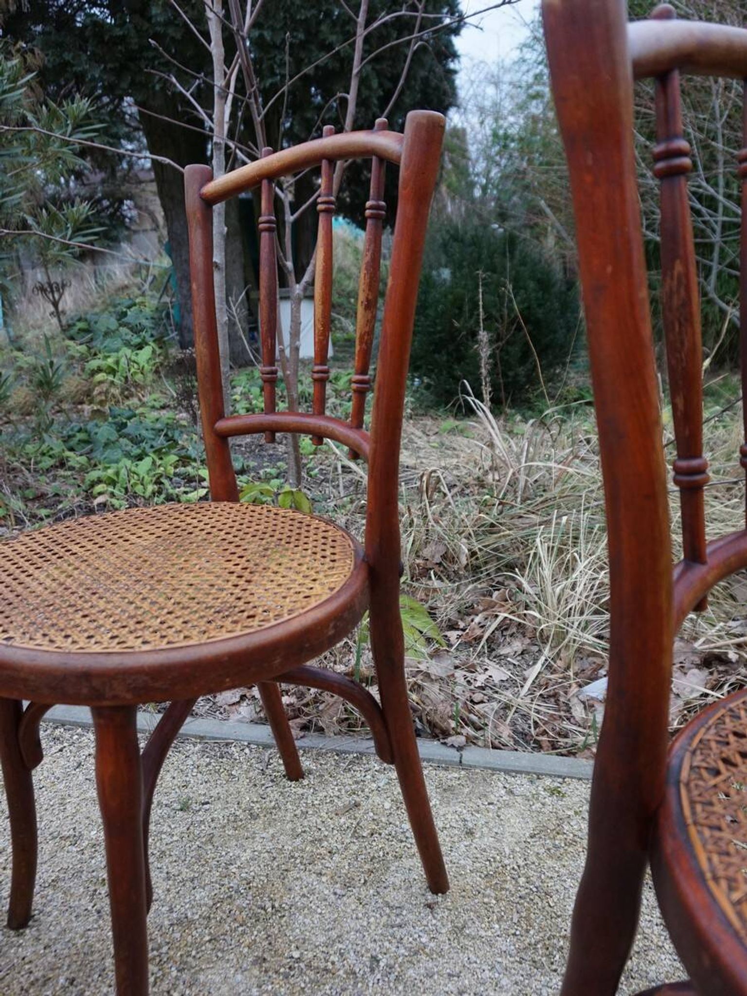 Chaises de salle à manger bistro Thonet originales, lot de 4