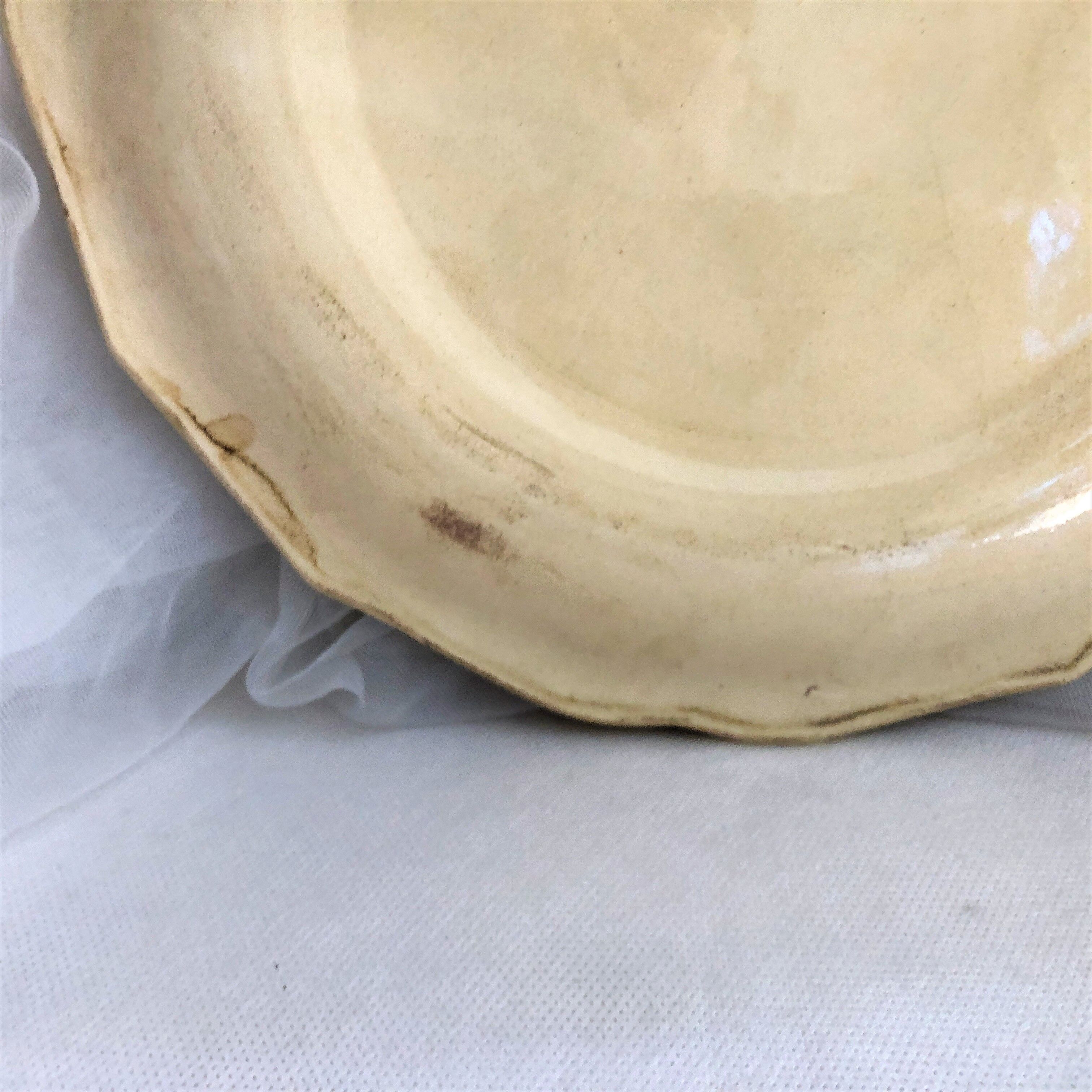 Assiette décorative faïence de Salins France décor d'Aligne