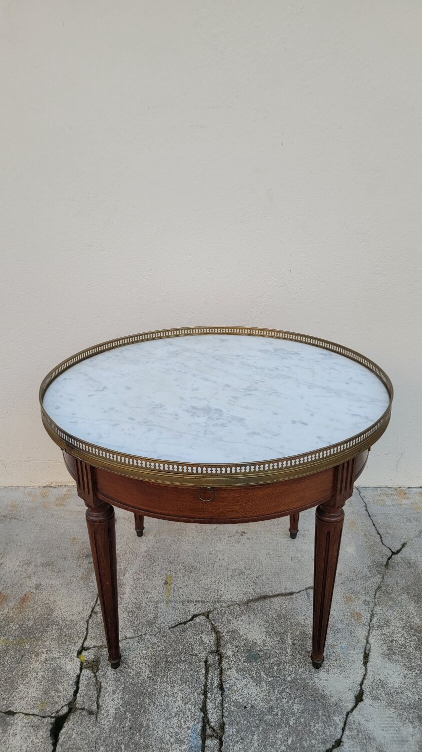 Antique Louis xvi style marble hot water bottle coffee table