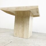 Table basse en travertin vintage, années 1970