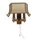 Herda Holland - pull-pendant wall lamp - wood - brass - 70s