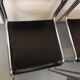 Set of 6 vintage Italian stackable chairs in chrome metal and skai.