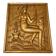 Carved oak panel depicting an allegorical female figure.