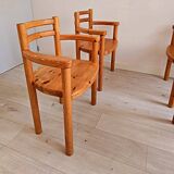 4× chaises de salle à manger brutalistes