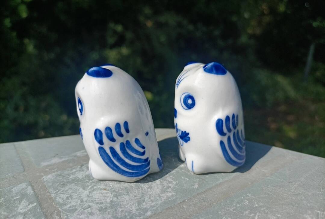 Ceramic Salt and Pepper Shaker Owls