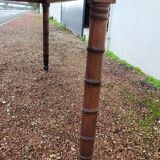 Rustic restaurant bistro table in solid oak, 1900 period - 1m85