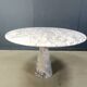 Vintage round marble dining table 1970s