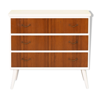 Vintage chest of drawers with white frame