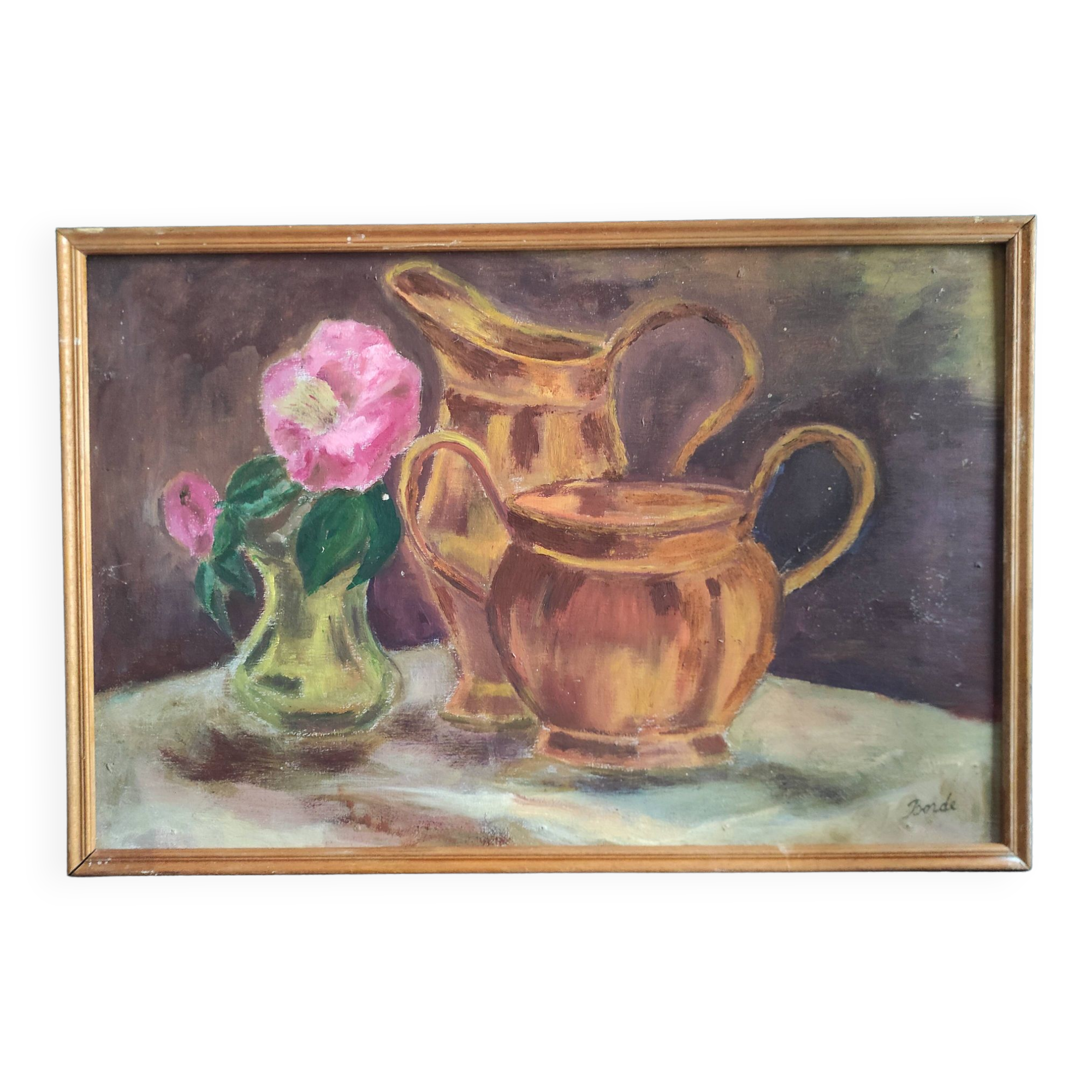 French vintage still life, signed Borde