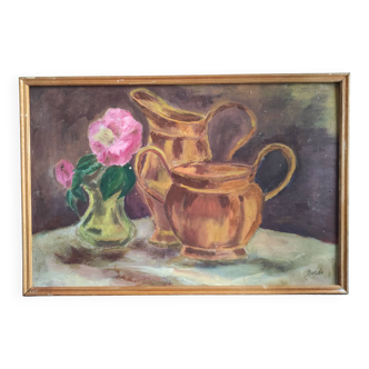 French vintage still life, signed Borde