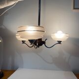 Chandelier 3 burners glass of Clichy