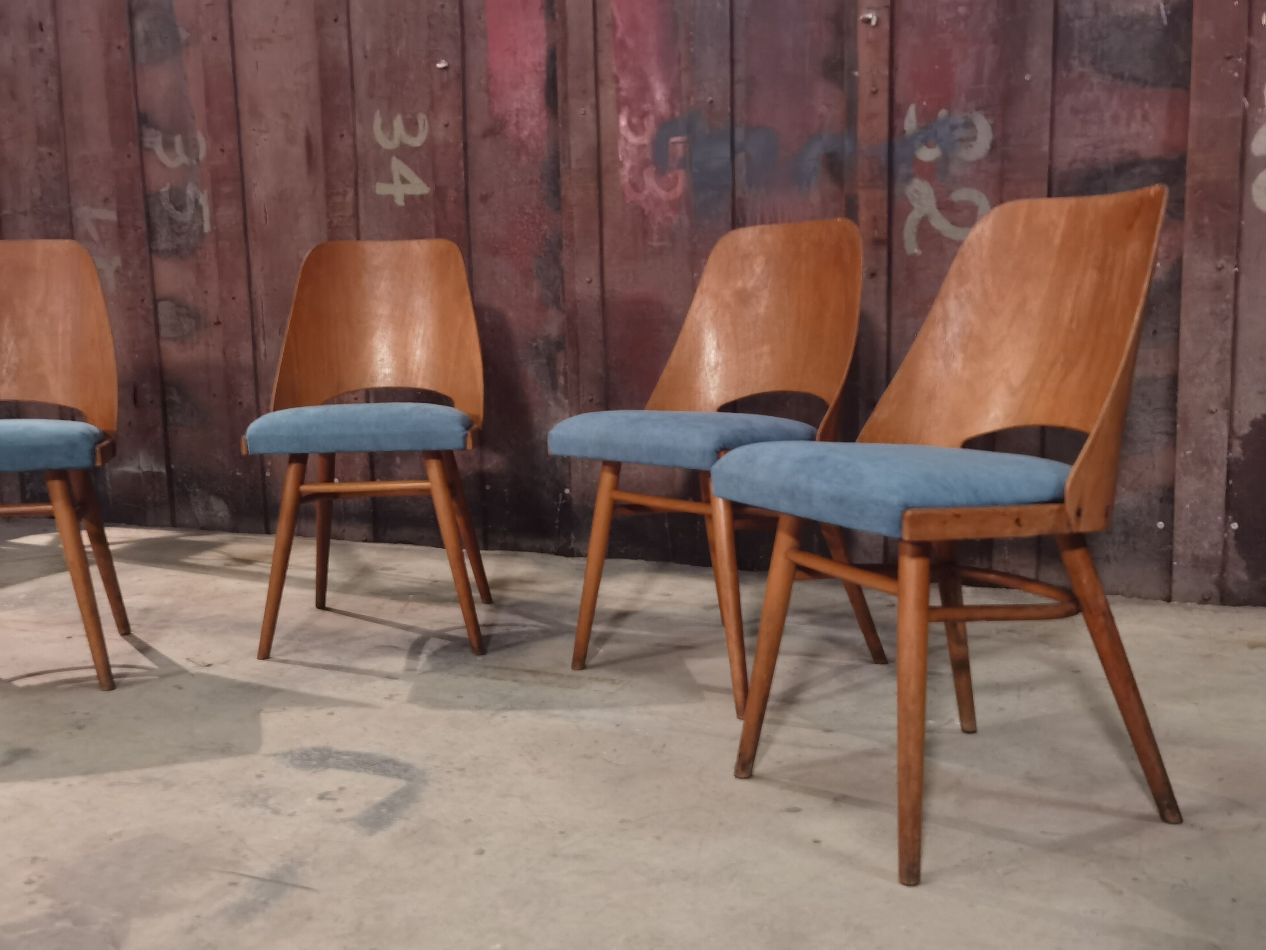 Suite of 4 chairs 515 Oswald Haerdtl's  for Thonet