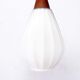 Suspension scandinave teck et verre opalin
