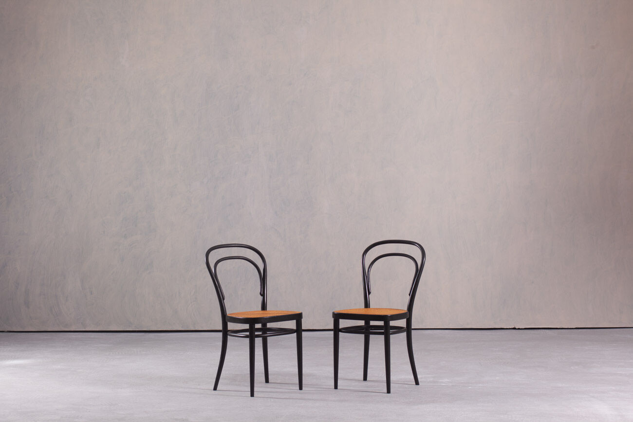 Vintage Thonet No. 214 chairs, Austria, 1970s set of 2